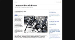 Desktop Screenshot of increase-bench-press.com
